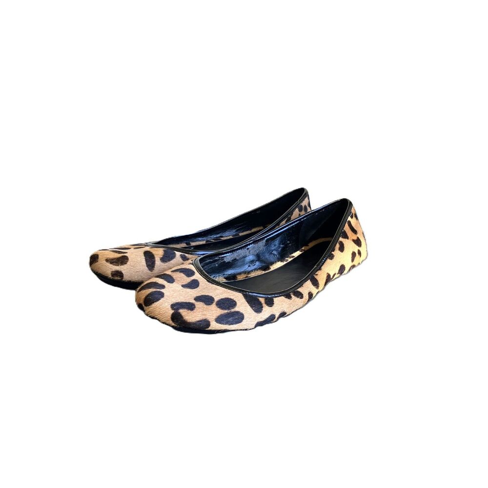 Banana Republic Animal Print Calf Hair Ballet Flats Sz 7